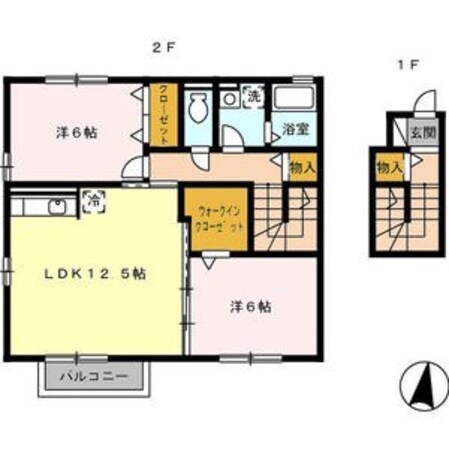 小幡駅 徒歩13分 2階の物件間取画像